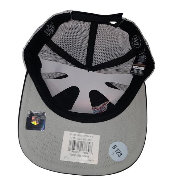 Youth Adjustable Trucker Cap - Tennessee Titans 47 Brand - Picture 7 of 9